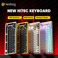 Leobog Hi75C Hi75 Hi75C Pro Kit de teclado mecánico personalizado inalámbrico de aluminio para juegos Bluetooth 2,4G teclado para jugadores Hotswap con cable