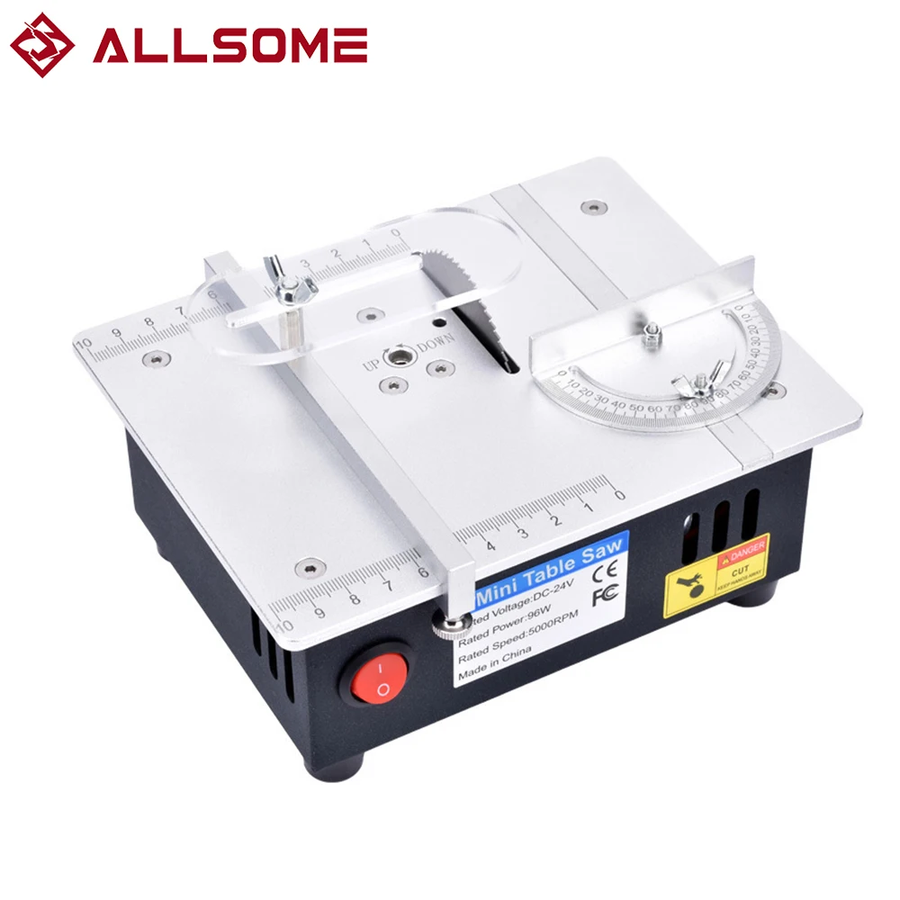 ALLSOME S3 96W Mini Table Saws Electric Bench Saw DIY Model Household Cutting Machine 775 Motor 63mm Blade