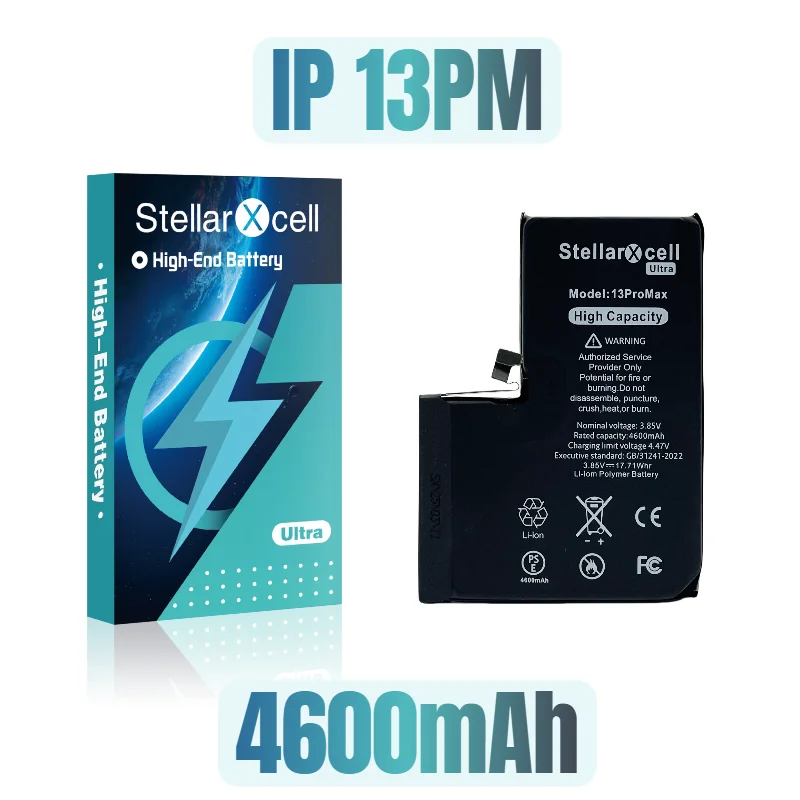 StellarXcell Ultra High capacity batterij 7037 TI voor iPhone 7 8 X XR XRMAX XS 11 12 Pro 13 mini 14 Plus 15 Pro Max met gratis gereedschap