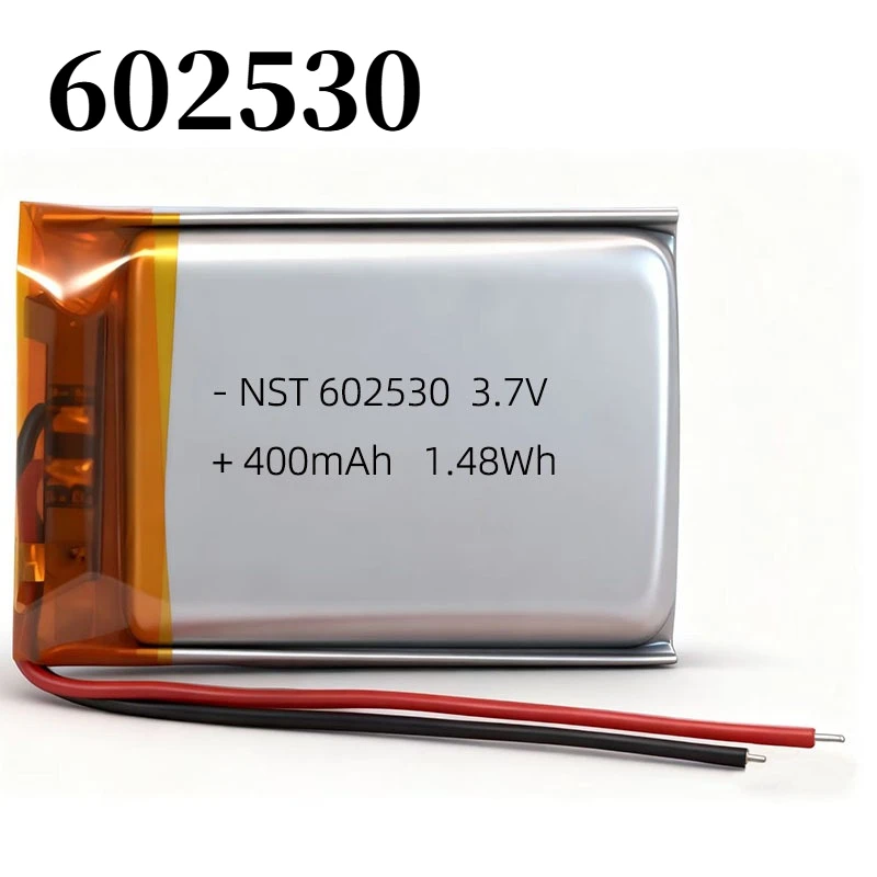 602530 Rechargeable Lithium Battery 3.7V 400mAh for Car Recorder VR Player GPS Bluetooth Headset Beauty Instrument