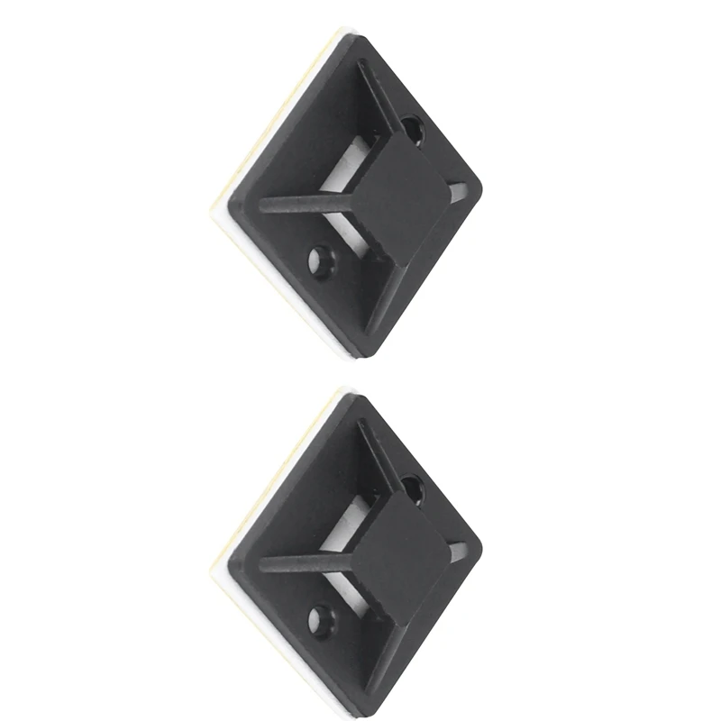 Soporte de montaje autoadhesivo para cables, Base de sujeción de 20X20X6Mm, 200 piezas