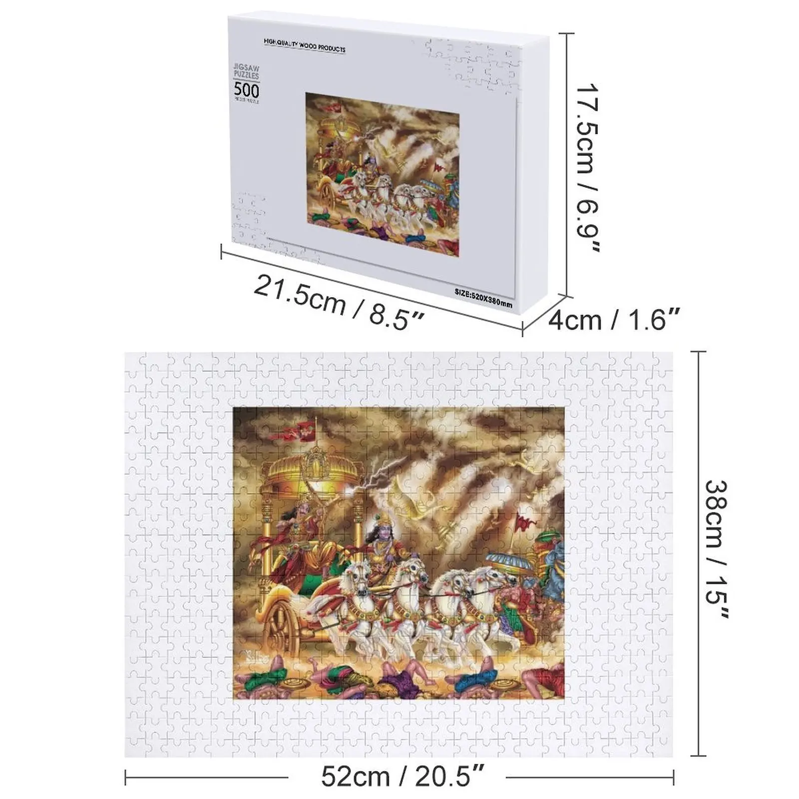 Puzzle Mahabharata avec photo personnalisée, cadeau personnalisé