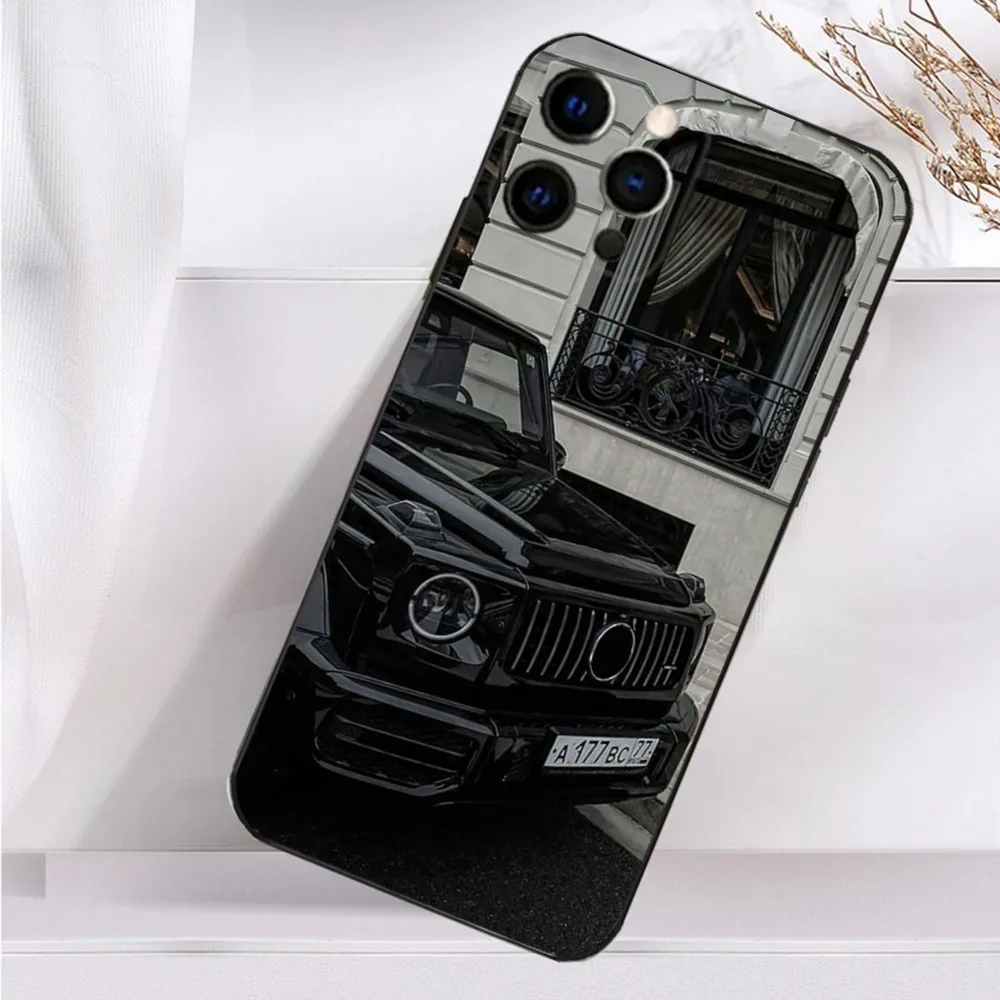 Cool Car M-Mercedes-s G Phone Case For iPhone 16,15,14,13,12,11 Plus,Pro Max,XS,X,XR,SE,Mini,8,7 Soft Silicone Black Cover