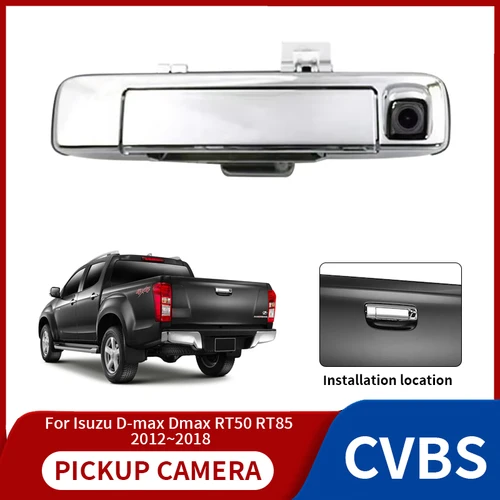 Imagen 1 del producto CCD impermeable camioneta puerta trasera manija vista trasera cámara de marcha atrás para Isuzu d-max Dmax RT50 RT85 2012 ~ 2018