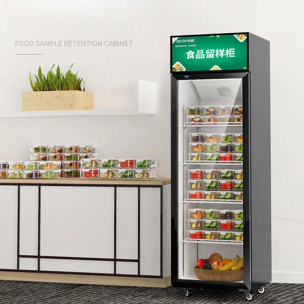 

school commercial sample cabinet convenience store vertical single door large capacity refrigerated display cabinet with lock