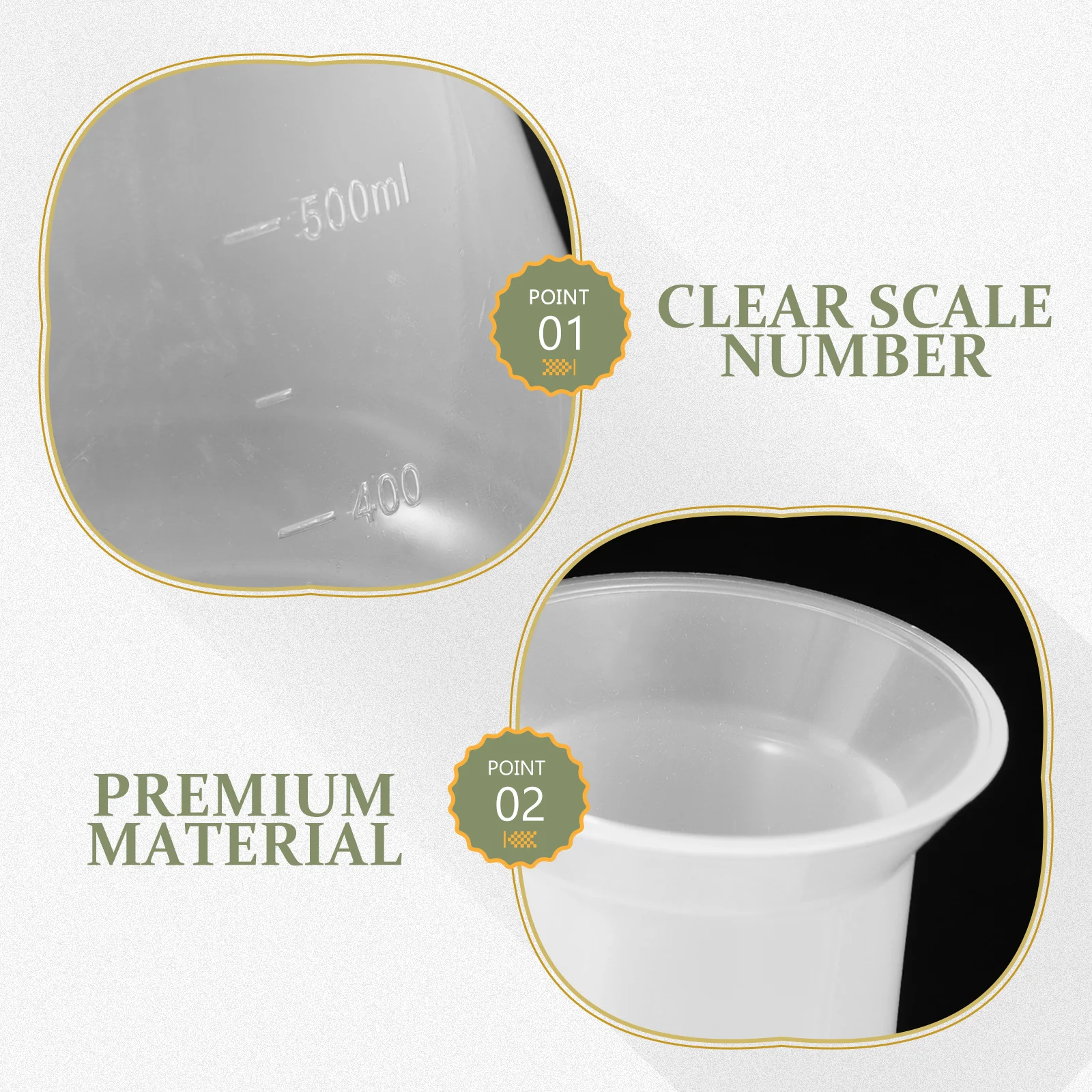 

4pcs Erlenmeyer Set Lightweight Plastic Conical Chemistry with Scale Experiment Flask Laboratory Flask Science Glass