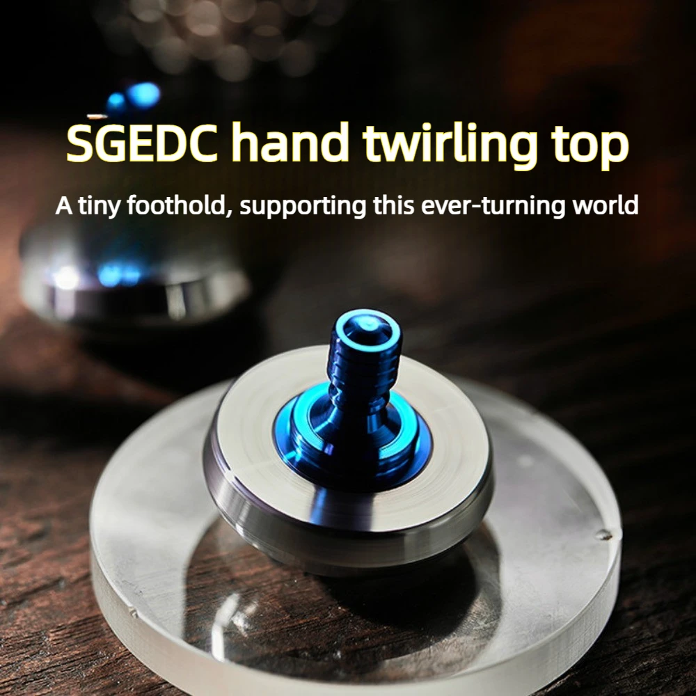 sgedc-チタン合金ハンドル-304-ステンレス鋼ボディ-ハンドヘルドスピニングスパイラルデスクトップ減圧玩具