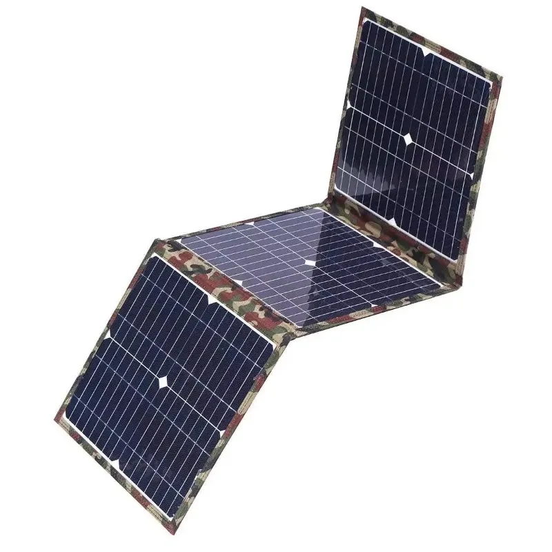 

Foldable Camouflage Solar Panel Portable Outdoor Solar Charger For Mobile Power Station Camping Emergency Use Waterproof