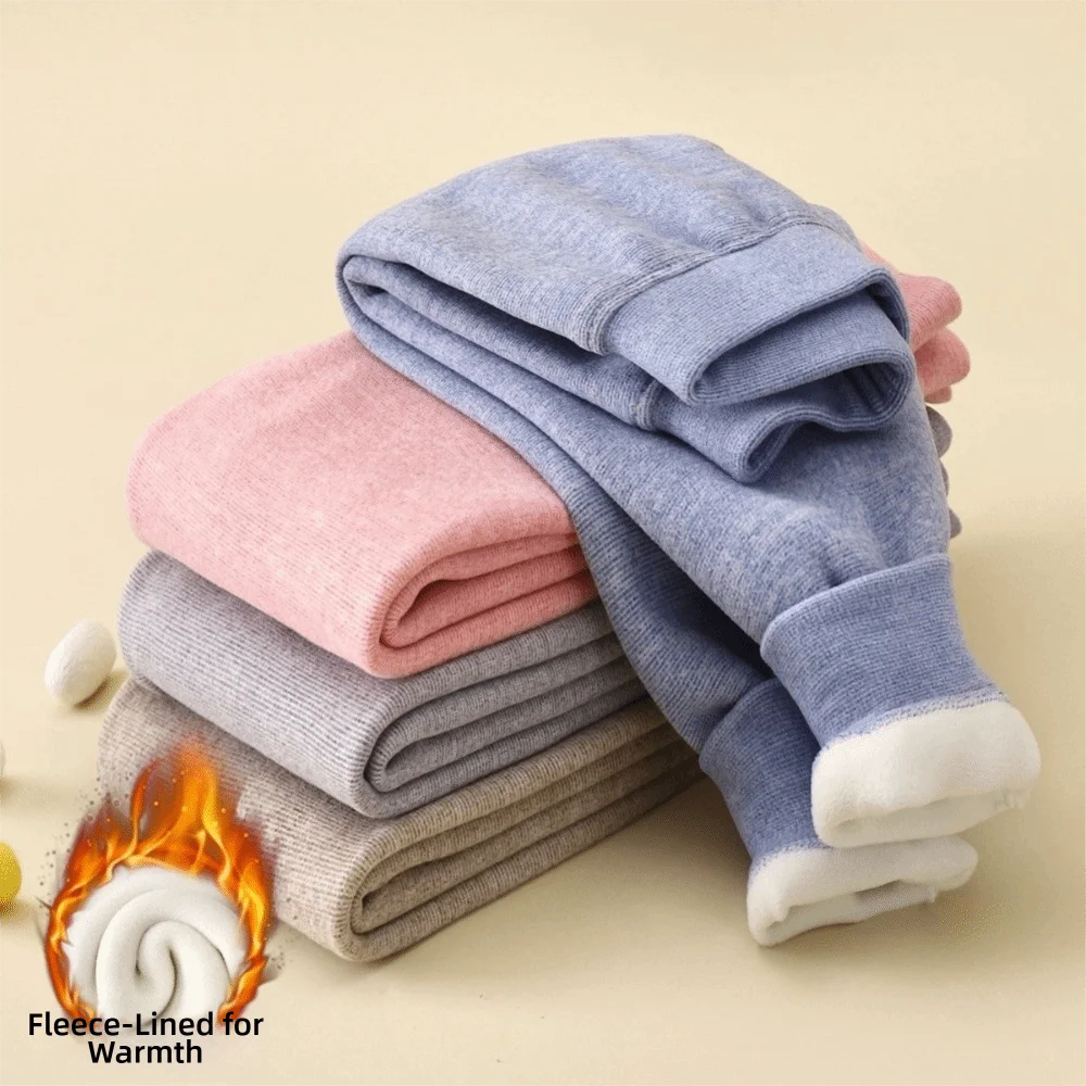 Children's Winter Thermal Pants Thickened Kids Leggings Windproof Cold-proof Long Pants Kids Clothing