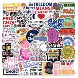 50pcs Pro-Choice Stickers Feminism graffiti Sticker for Girls DIY Luggage Laptop Motorcycle Sticker