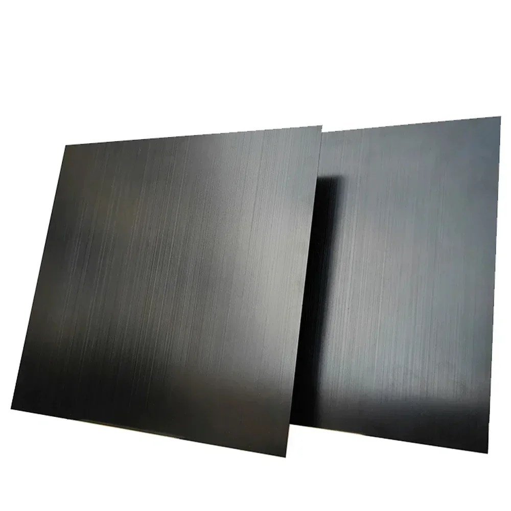 Thick 0.5/0.8/1.0/1.5/2.0mm Black Brushed Anodized Aluminum Plate Oxide Aluminum Alloy Flat sheet 100x100mm 200x200mm 300x300mm