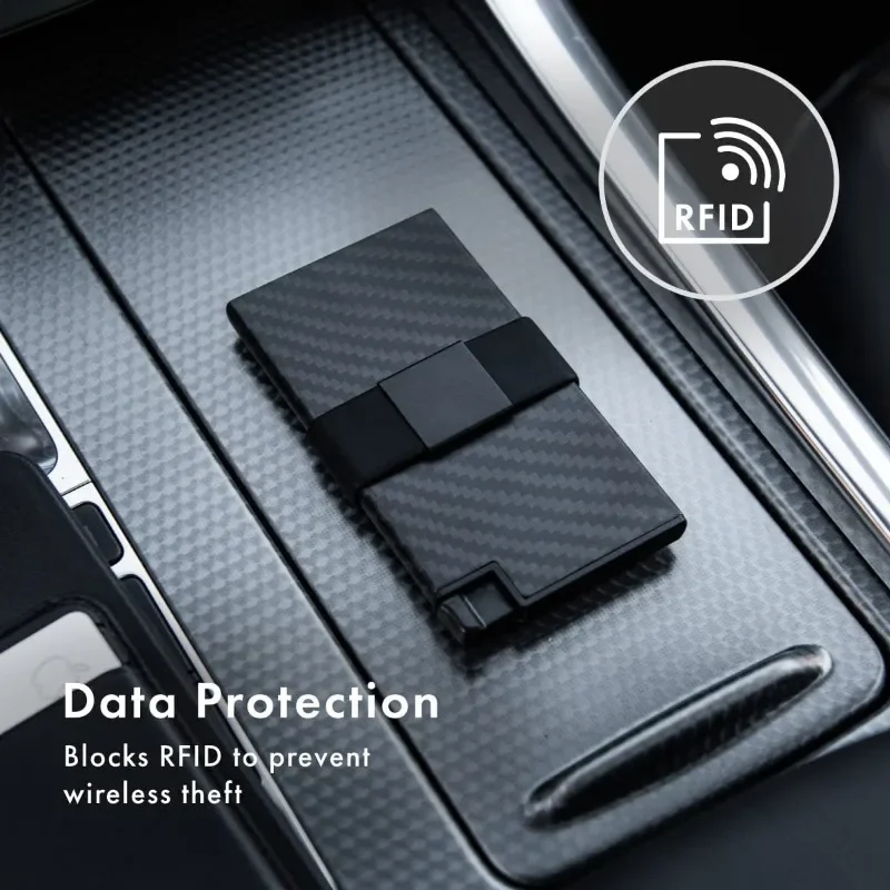 European and American Style Theft-Proof Brush Metal Aluminum Card Case for Men