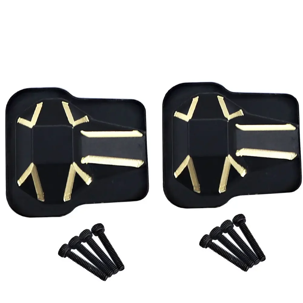 ブラックCNC真鍮製アクスルカウンターウェイトステアリングリンクブロックナックルCハブディフカバー（1/18 RCクローラーAxial TRX4Mアップグレードパーツ用）