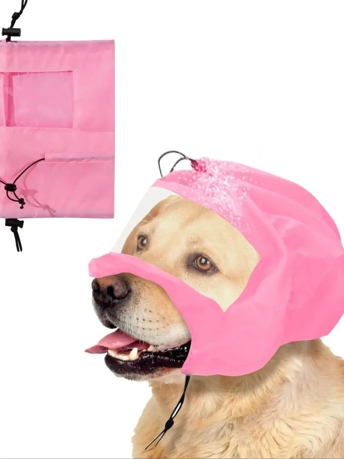 Badekappe für Hunde, wasserdichte Schwimmkopfbedeckung, Haustierohr, wasserdichte Kopfbedeckung, schützende Ohrenschützer, verstellbares Seil, kleiner, mittelgroßer Hund