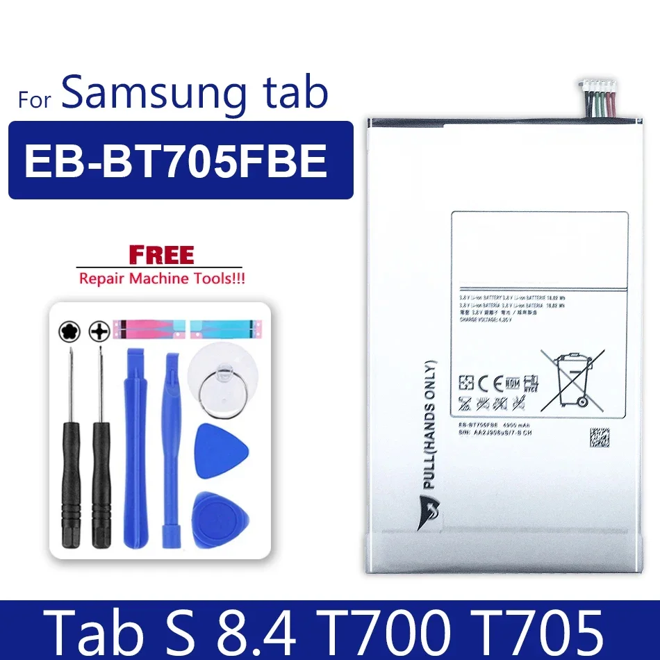 Battery For Samsung Galaxy Tab 2 3 4, Tab S, S2, S3, Tab A, E, 7.0, 8.0, 8.4, 9.6, 9.7, 10.1, 10.5, Pro 8.4 Note 8 10.1 12.2