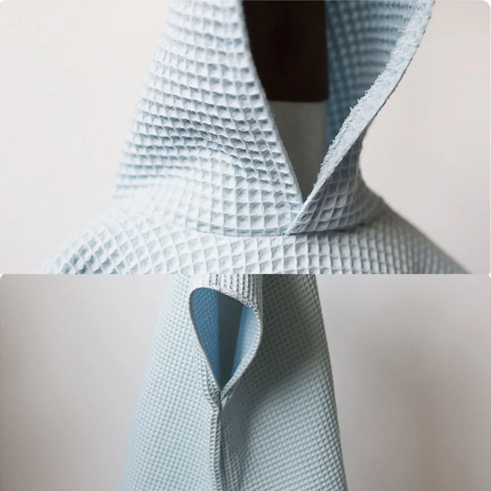2 stücke Kinder Mit Kapuze Poncho Handtuch Waffel Strand Handtuch Poncho Einfarbig Mit Kapuze Vertuschung Nach Bad Schnell Trocknend Für Strand schwimmen Bad – Detail 2