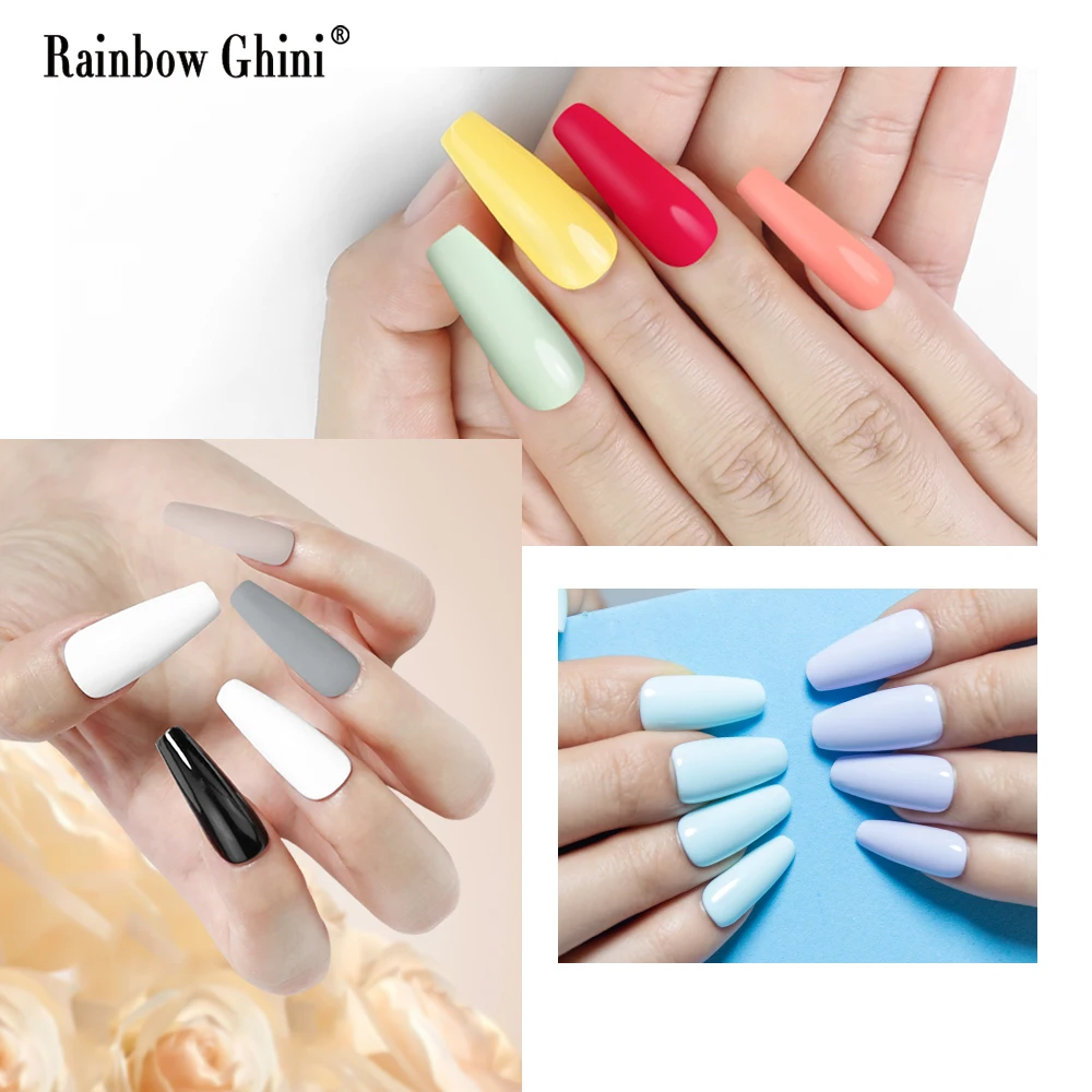 RG ใหม่ 4 ชิ้นเจลเล็บชุด 15 มิลลิลิตร UV LED เล็บเจลกึ่งถาวรเคลือบเงาชุดฤดูใบไม้ผลิฤดูร้อนยอดนิยมสีเล็บเจล