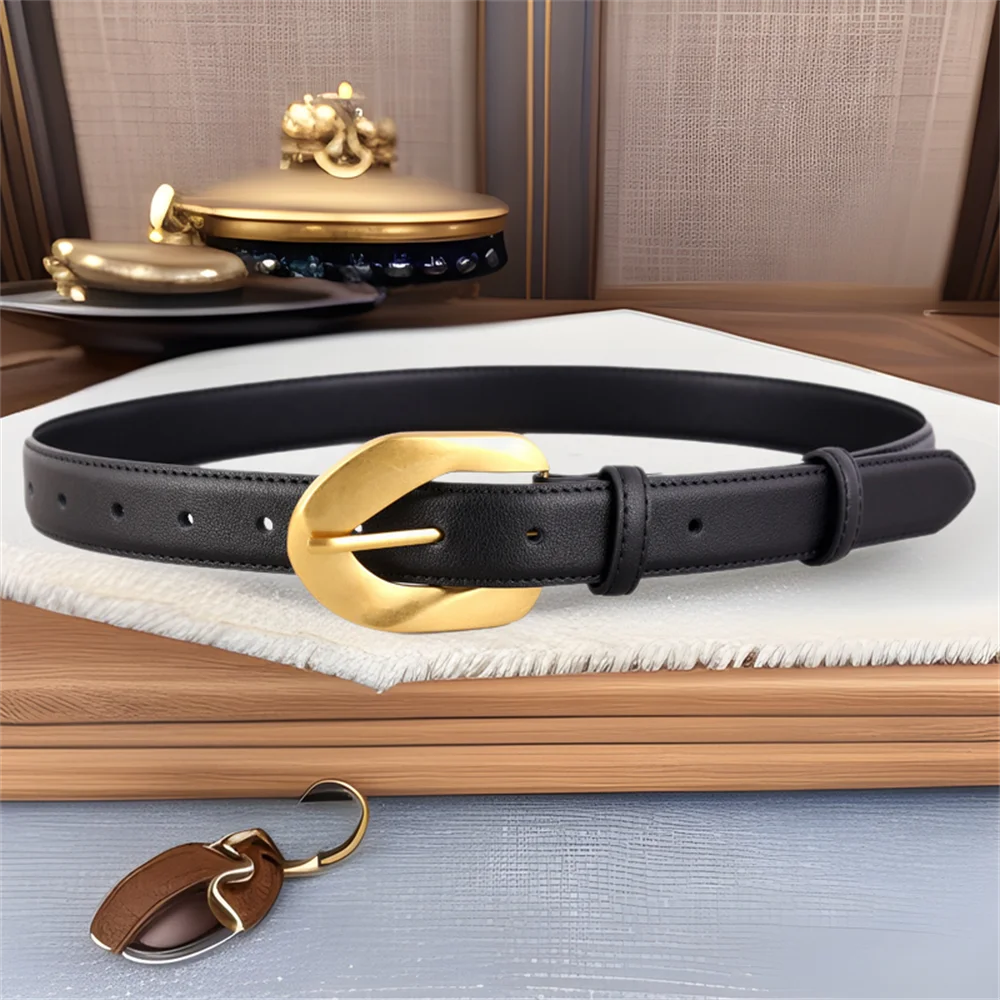 Mode Designer Echtes Leder Cummerbunds Frauen Jeans Gürtel Gold Schnalle Hohe Qualität Echt Kuh Leder Gürtel Ceinture Femme