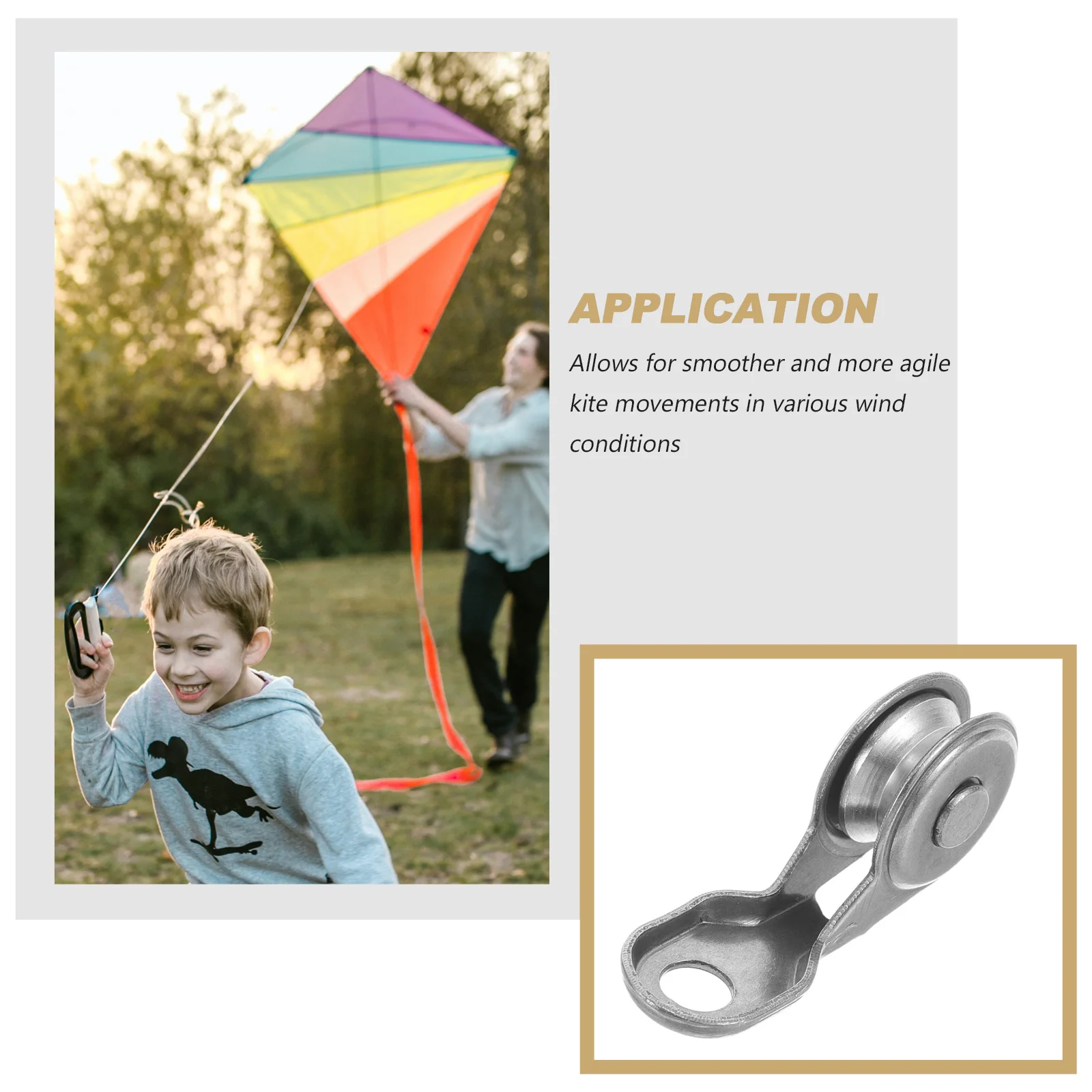 2Pcs Universal Kite Wire Guide Wheel Metal Durable Kite Flying Accessories Flexible Smooth Agile Movements for All Skill Levels