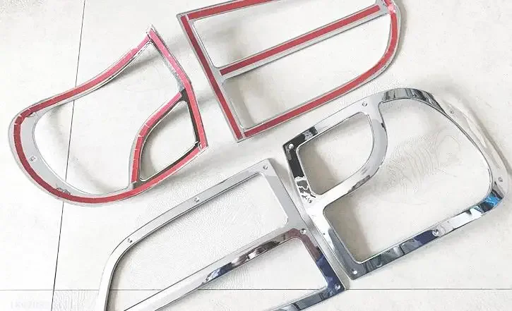 4 Pieces Tail Light Chrome Cover for Hyundai H1 SVX Starex 2000-2003  Lamp Frame Rear Lamps Stick Cover Old or New Design