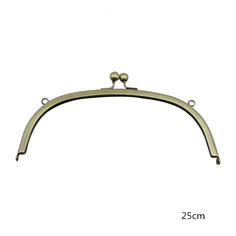 Gold Metal Semicirc Frame Purse Handle Coin Bags Metal Kiss Clasp Lock Frame Accessories 14/17/20/25 CM