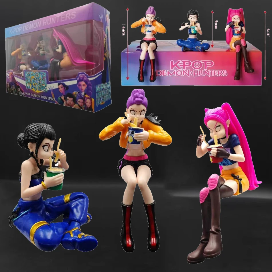 Caliente Kpop periferia de animé bruja cazadora escuadrón Rumi Zoey Mira figura de acción modelo estatua decoración de escritorio ventilador regalo de cumpleaños juguete