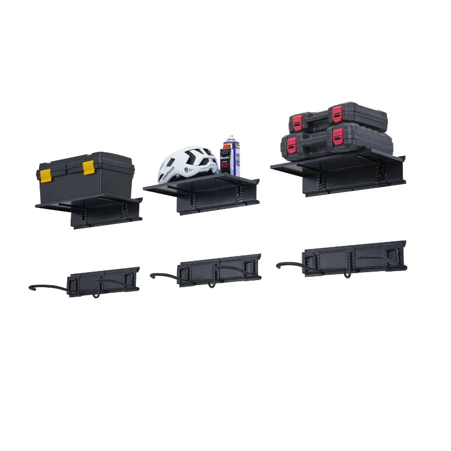 

Bike Storage Rack Wall Mount Garage Bike Holder 3 Shelves for 6 Bicycles