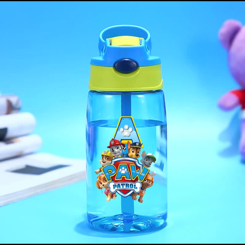 

26 букв Paw Patrols, 480 мл, соломенная чашка, детская дорожная чашка, бутылки для воды, портативная спортивная бутылка для воды на открытом воздухе, аниме, бутылка для питья