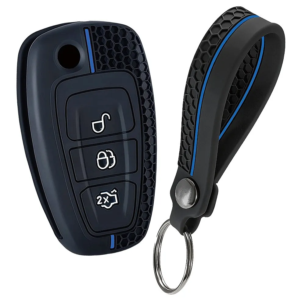 Silicone Car Remote Key Fob Cover Case for Ford Ranger Focus MK3 Mondeo Transit Tourneo Custom