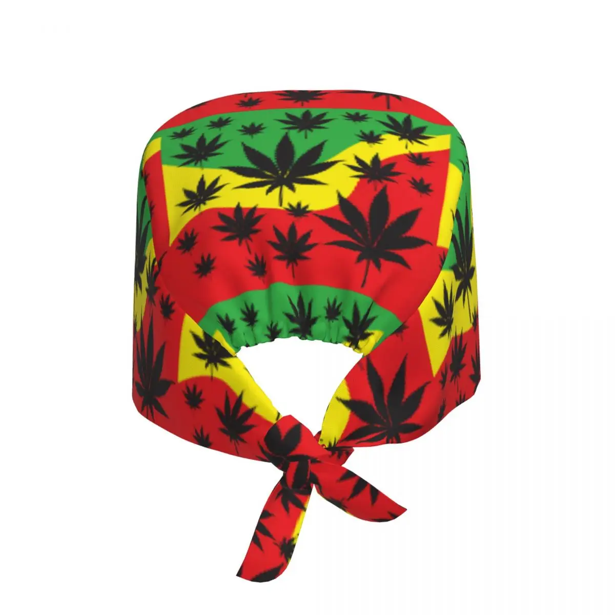 Rasta Flag With Weed Hip Hop Gorros Nursing Accessories Scrub Hat Surgery Cap Dentist Animal Lab Cap Scrub Cap Long Hair