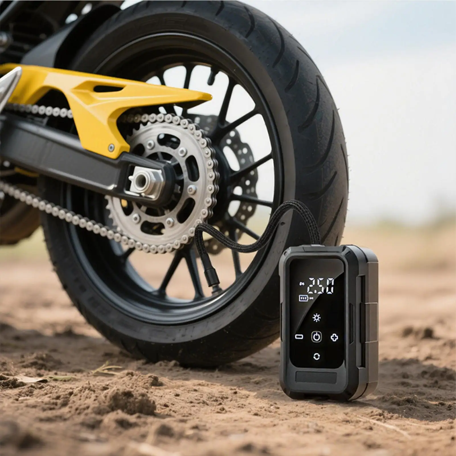 

Tire Inflator Cordless Inflator Digital Display Electric Pump For Long-Distance Driving Garage Road Trip Home Camping Vehicle