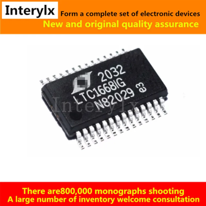 

5Pcs/Lot LTC1668IG#TRPBF LTC1668IG LTC1668 IC D/A CONV 16BIT 50MSPS 28-SSOP