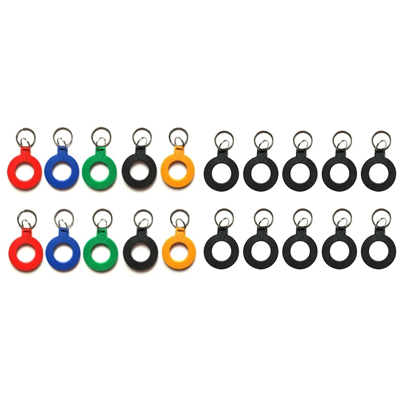 10Pcs T5577 EM4305 Copy Rewritable Writable Duplicate RFID Tag EM4100 125Khz Card Proximity Token Keyfobs, Durable Black Color