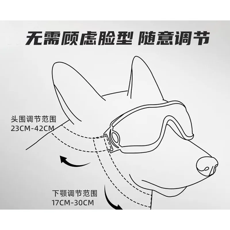 Dog goggles, windproof police dog glasses