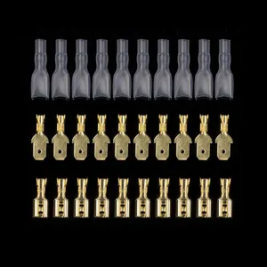 Macho e fêmea isolados fio conector, terminais Crimp, conectores Spade, sortido Kit, 2.8mm, 4.8mm, 6.3mm, Box, 270pcs 6 principais vendas terminais eletricos garfo - №3