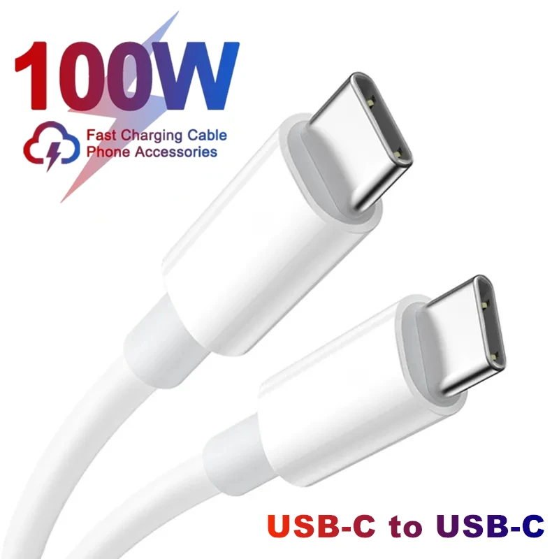 100W PD USB C to USB C Fast Charging Cable for iPhone 15 Huawei Mate 60 Nova 10 Xiaomi 13 Redmi Note13 Pro OPPO Type C to Type C