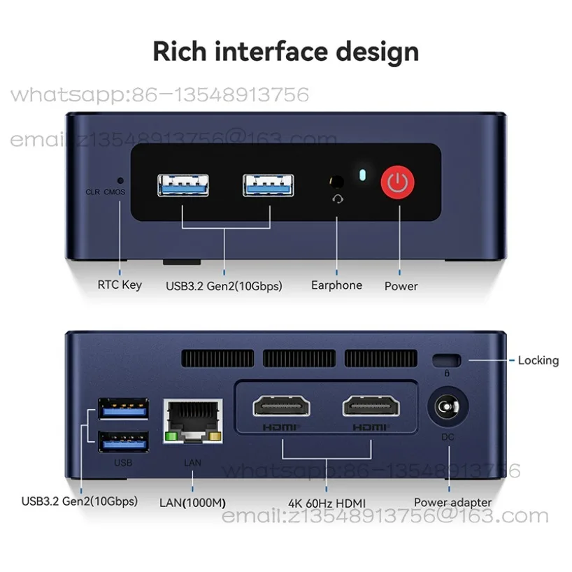 

S12 mini computer small host 4K dual screen display N95 commercial factory direct sales