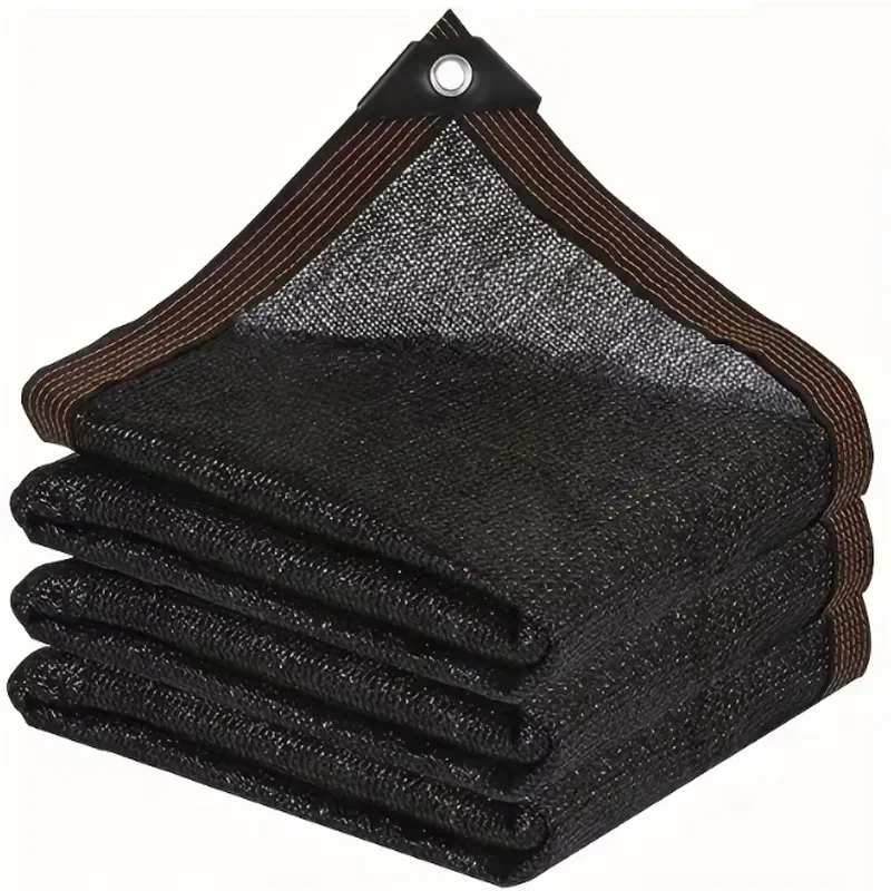 12PIN Schwarzes Sonnenschutznetz 70-80% Verdunkelungsgrad Pflanzen-Gewächshaus-Abdeckung Sichtschutz-Garten-Netz Outdoor Anti-UV-Sonnenschutz – Detail 1