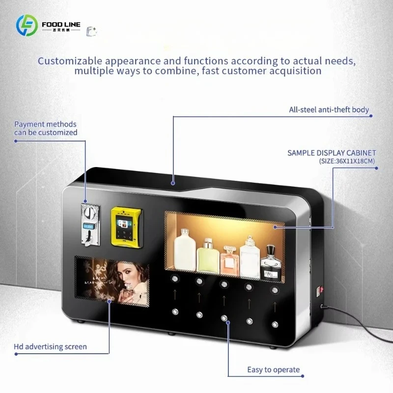 FL 2026 Wall Mounted Perfume Vending Machine LCD Touch Screen Automatic Fragrance Dispenser Scent Spray Machine for Hotel Mall