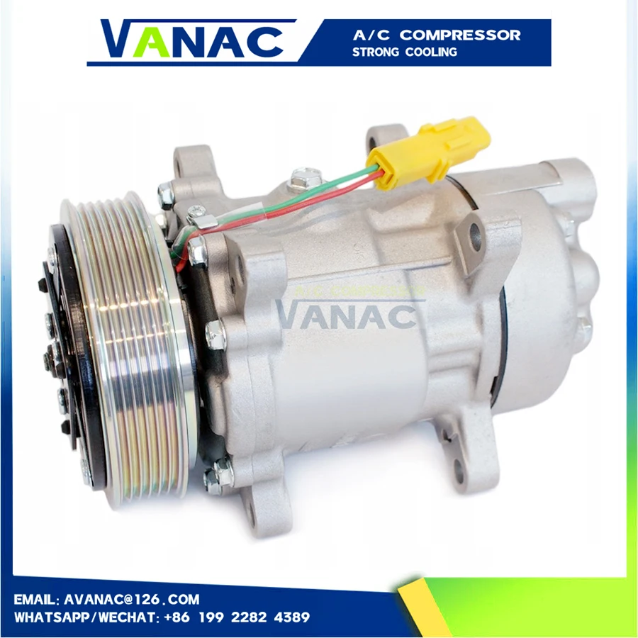 

Компрессор переменного тока для Peugeot 206 307 406 607 806/Citroen C4 6453KW 6453LA 6453VX 9639078280 9659230880 9682930280 6453LC SD6V12