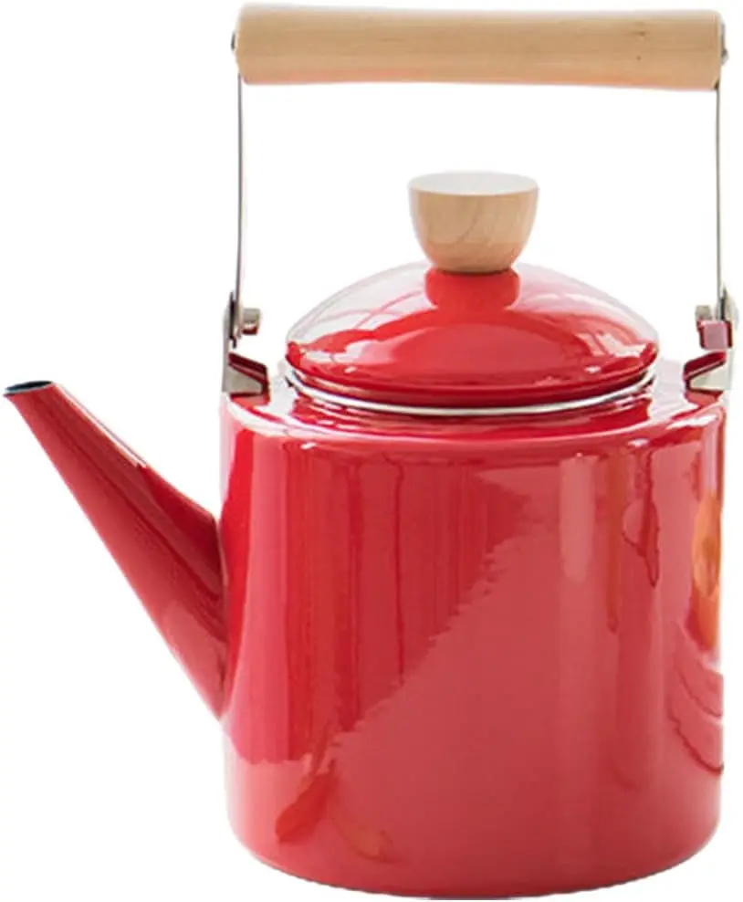 

Enamel Kettle Chinese Teapot Boiler Hot Water Kettle Enameled Teakettle Coffee Maker Water Beverage Drink Dispenser for Stovetop