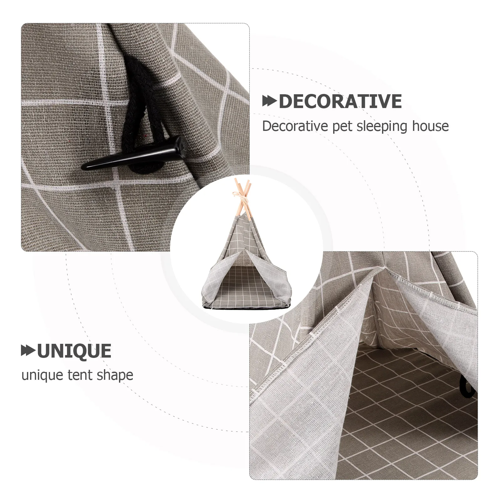 

For Cat Dog Indoor Outdoor Comfortable Pet Sleeping Nest Durable Wear-Resistant Fabric Multipurpose Tent Easy Storage Decorative