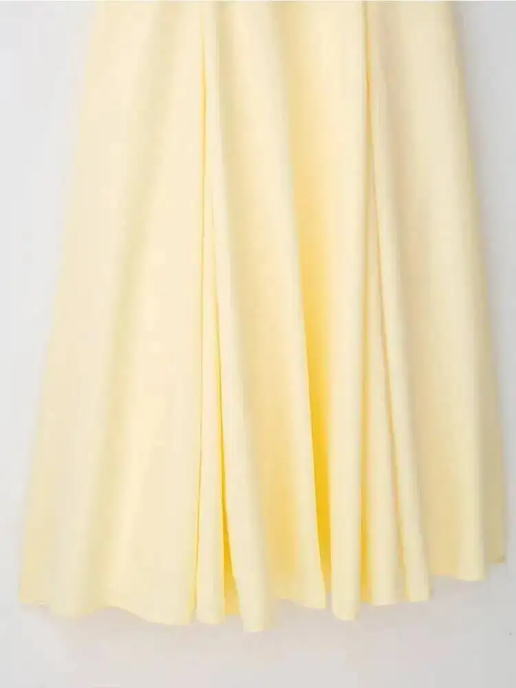 2025 Women Summer Shirts Dress Fashion Casual V-Neck 3/4 Sleeve Solid Female Elegant Street MIDI Dresses Clothing ZXCU