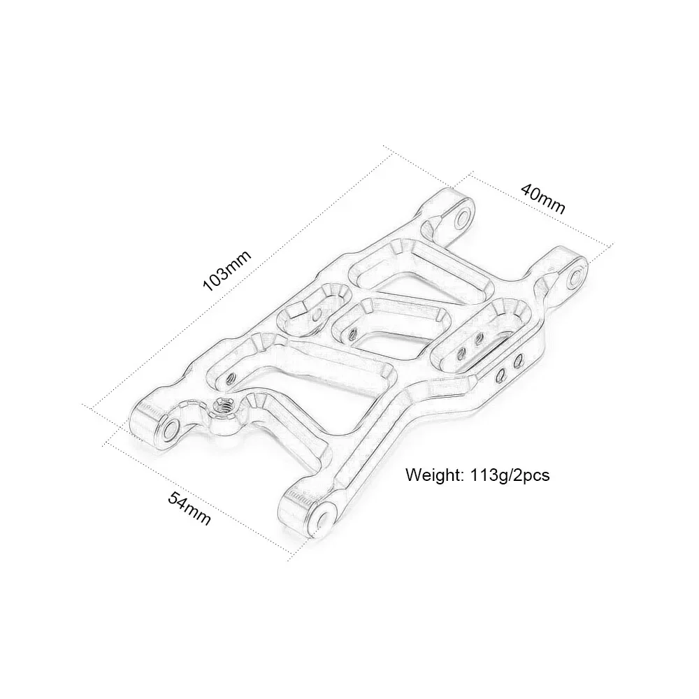 2 piezas de aluminio AR 330372   Bracciones de suspensión inferiores traseros para coche RC 1/10 ARRMA 6S Short Course SENTON AR 102673   AR-AR-AR 102654   AR-AR-AR 106007