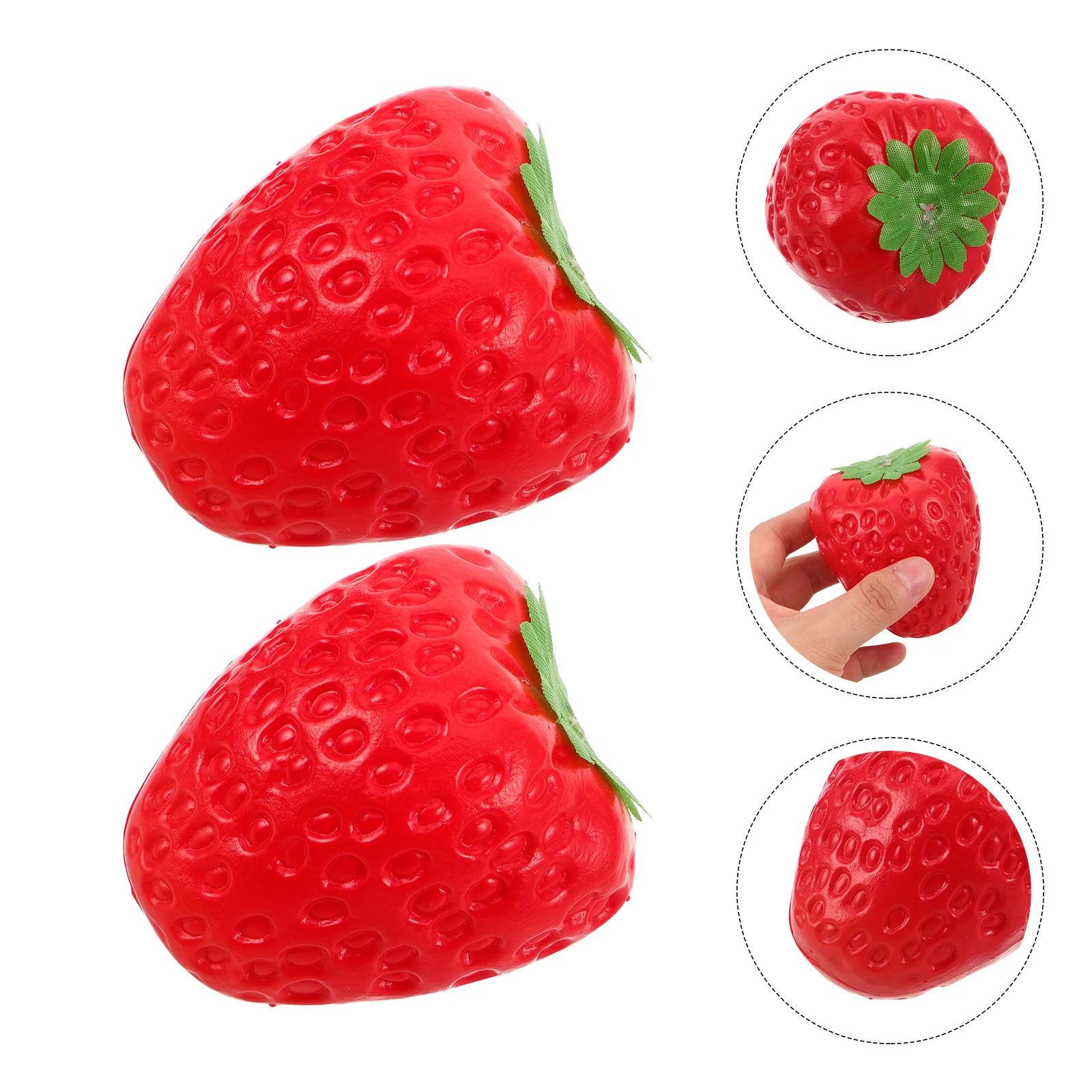 

10Pcs Simulation Strawberries Plastic Faux Food Decorations Lifelike Details Kitchen Dining Area Photography Props