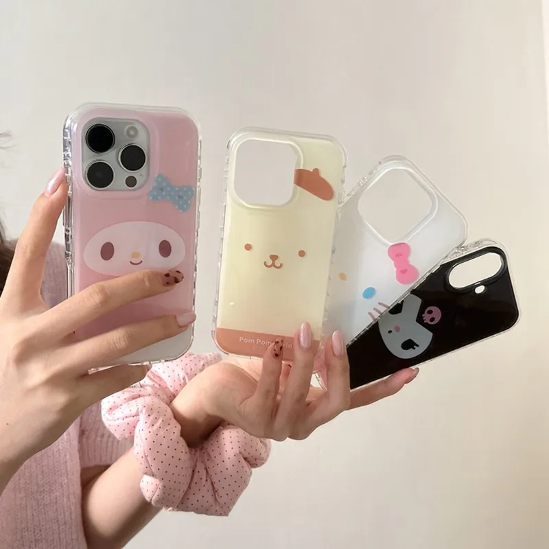 Bonito dos desenhos animados hellos kittys yk2 caso de telefone para iphone 17 16e 16 15 14 13 12 11 pro max xxs xr xsmax 8 7 ar mais textura pena