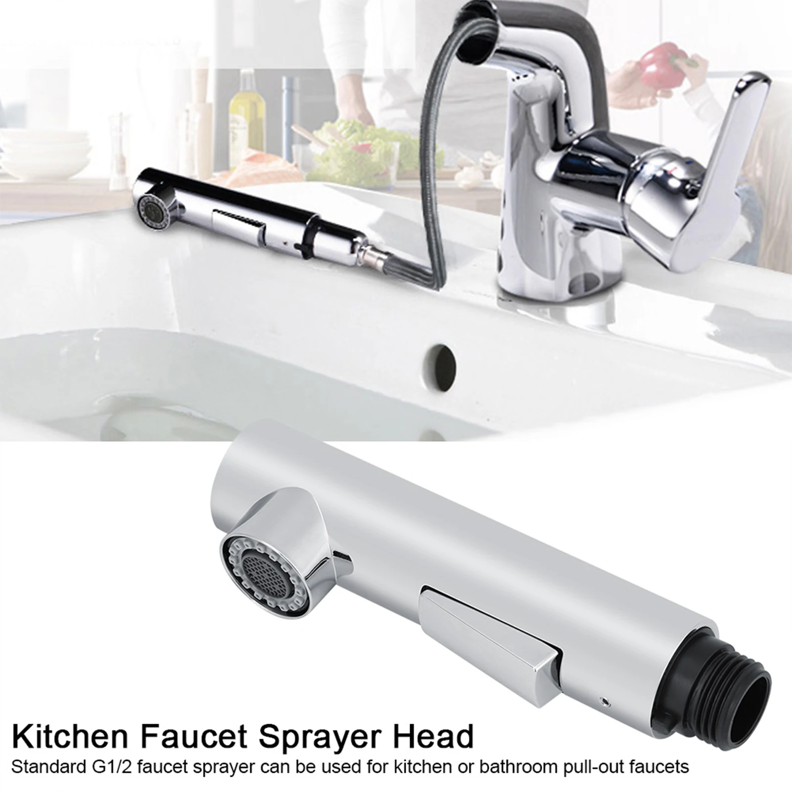 Faucet Sprayer Faucet Sprayer Head Kitchen Bathroom Pull Out Faucet Sprayer Shower Water Tap Spray Head Replacement Accessory