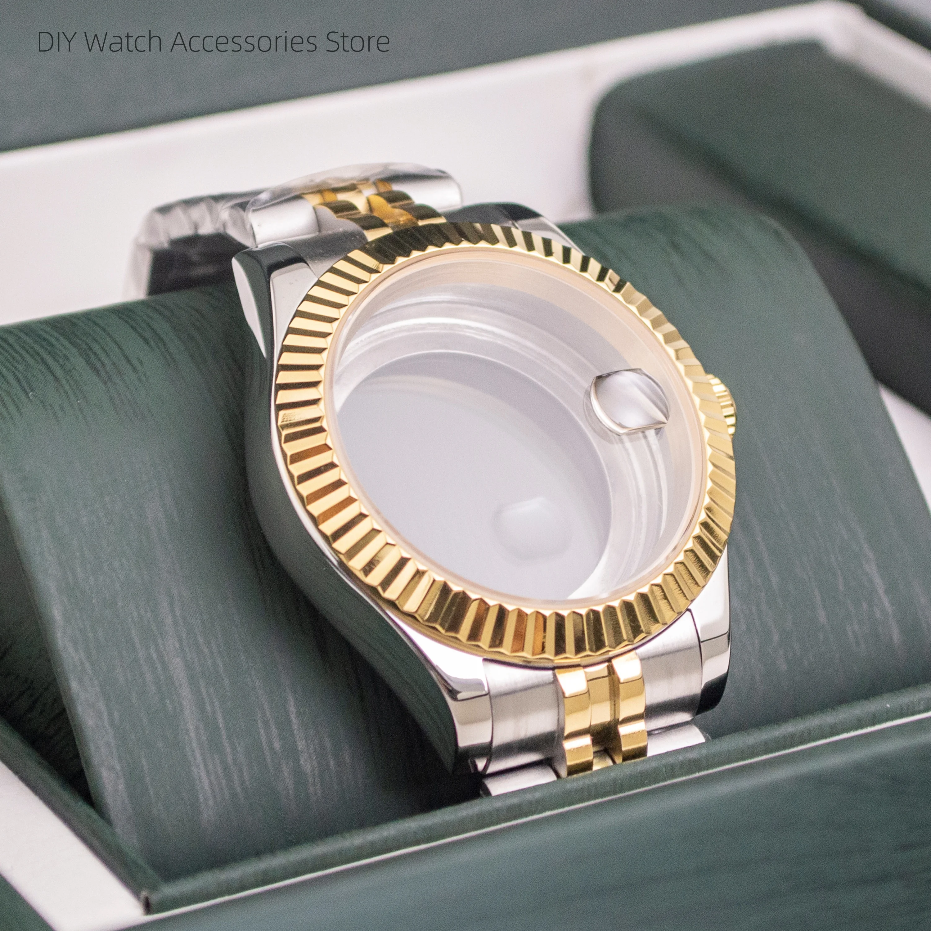 

41MM Watch Case Strap Stainless Steel for NH35 NH36 NH34 Movement 10bar Waterproof Sapphire Glass NH35 Case Watch Replacement