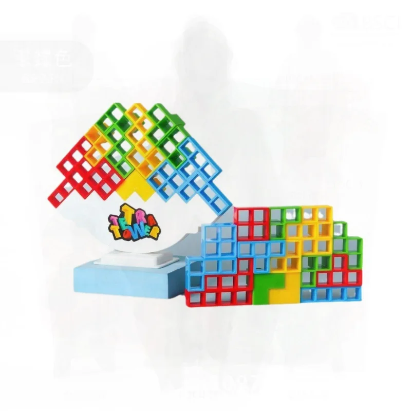 تتريس التراص الموسيقى اللبنات لعبة تعليمية للأطفال ABS البلاستيك متوازن سوينغ قوس فرز الشكل الملون #3