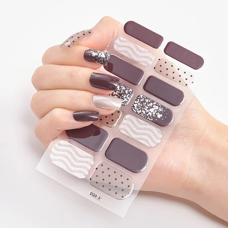 

20 Vibrant Colors Nail Wraps Full Cover Nail Stickers for a Unique Nail Art Look